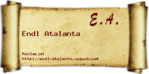 Endl Atalanta névjegykártya